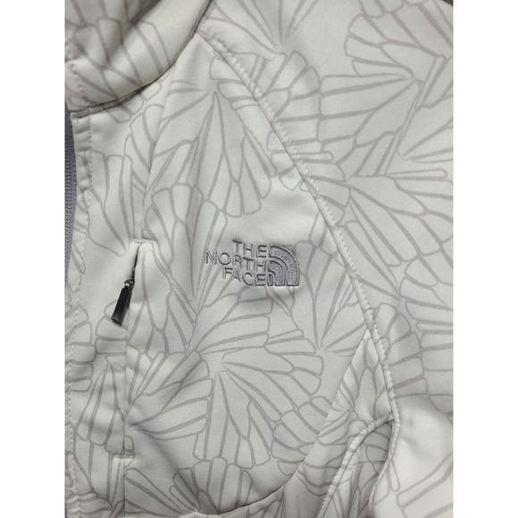 THE NORTH FACE Women's Softshell Bionic White Patterned Fleece AMVX Jacket Sz SP - Picture 2 of 14